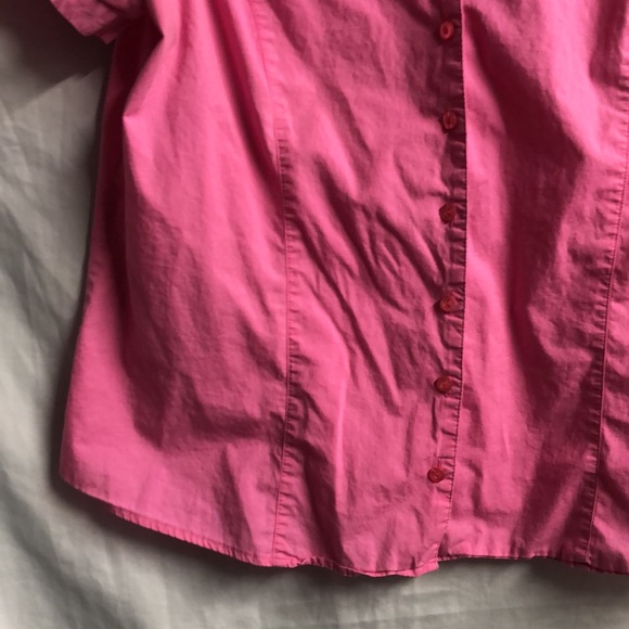 Hot Pink St. John’s bay button up blouse xl euc - Picture 4 of 10